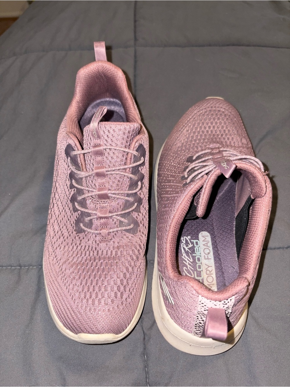 Women’s Ultra Flex 2.0 Sketchers Knit Air Cooled Memory Foam Sneakers in mauve
